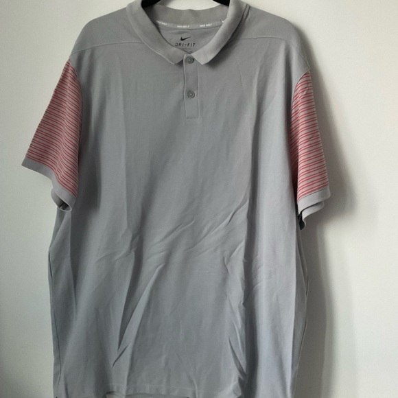 NIKE Men's Golf Polo Shirt Dry Pique Classic Stripe Short Sleeve Size XXL - Picture 2 of 2